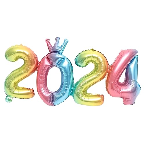 Mikikit 1Satz Neujahrs Ballon Abschlussballons aus Aluminiumfolie Farbenfrohe Ballondekoration für Silvester und Partys zu Installieren und Langlebig Mikikit 1Satz Neujahrs Ballon Abschlussballons aus Aluminiumfolie Farbenfrohe Ballondekoration für Silvester und Partys zu Installieren und Langlebig von Mikikit