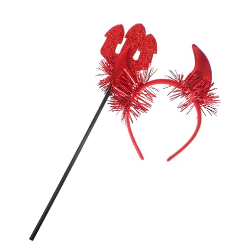 Mikikit 1Satz Teufel Kostüm Set für Teiliges Halloween Zubehör mit Teufelshaarband für Unvergessliche Partymomente für Cosplay und Rollenspiele Mikikit 1Satz Teufel Kostüm Set für Teiliges Halloween Zubehör mit Teufelshaarband für Unvergessliche Partymomente für Cosplay und Rollenspiele von Mikikit