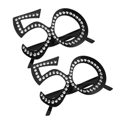 Mikikit 2 Paare digitale Brille Party Gefälligkeiten Fotokabinen-Requisiten zum 50. Geburtstag Dekoration zum 50. Geburtstag Brillen für Fotoautomaten geburtstag fotobrille Plastik Mikikit 2 Paare digitale Brille Party Gefälligkeiten Fotokabinen-Requisiten zum 50. Geburtstag Dekoration zum 50. Geburtstag Brillen für Fotoautomaten geburtstag fotobrille Plastik von Mikikit