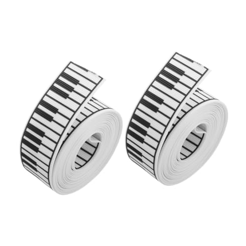 Mikikit 2 Rollen Musikhandwerksband Verpackungsband Bänder Zum Basteln Musikband Geschenkband Als Bauernband Geburtstagsband Breites Band Musterband Polyester Mikikit 2 Rollen Musikhandwerksband Verpackungsband Bänder Zum Basteln Musikband Geschenkband Als Bauernband Geburtstagsband Breites Band Musterband Polyester von Mikikit