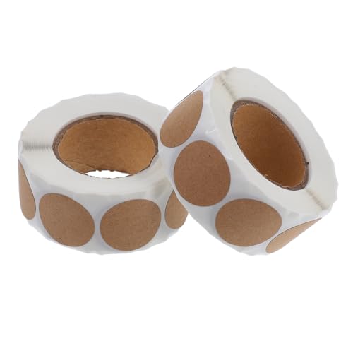 Mikikit 2 Rollen Selbstklebende Runde Backetiketten Braune Papieraufkleber mit Zartem Muster Permanente Klebefläche Beschreibbar für Geschenkverpackung und DIY Lebensmittelkennzeichnung Mikikit 2 Rollen Selbstklebende Runde Backetiketten Braune Papieraufkleber mit Zartem Muster Permanente Klebefläche Beschreibbar für Geschenkverpackung und DIY Lebensmittelkennzeichnung von Mikikit