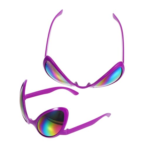 Mikikit 2 Stück Außerirdische Brille Sonnenbrille Requisiten Für Fotoautomaten Schluck Gläser Photo Booth Requisiten Lustig Alien-brille Für Erwachsene Sport Violett Mikikit 2 Stück Außerirdische Brille Sonnenbrille Requisiten Für Fotoautomaten Schluck Gläser Photo Booth Requisiten Lustig Alien-brille Für Erwachsene Sport Violett von Mikikit