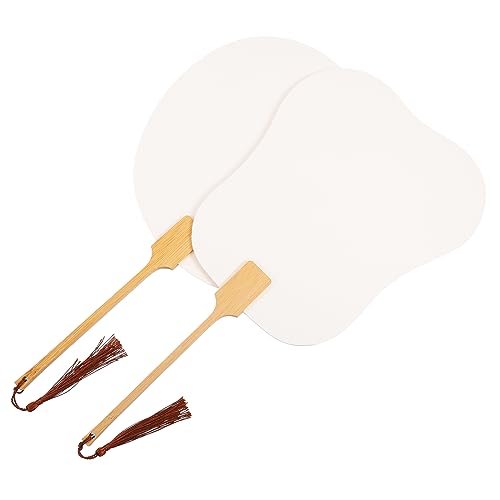 Mikikit 2 Stück Blank DIY Malventilator Chinesischer Handfächer aus Reispapier und Karton Dicker Weißer Fächer zum Selbstgestalten für Malerei Bühnenrequisiten Zufällige Zufällige Farbe Mikikit 2 Stück Blank DIY Malventilator Chinesischer Handfächer aus Reispapier und Karton Dicker Weißer Fächer zum Selbstgestalten für Malerei Bühnenrequisiten Zufällige Zufällige Farbe von Mikikit