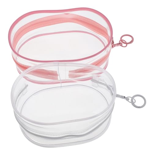 Mikikit 2 Stück Durchsichtige Puppentasche Zur Präsentation, Miniatur-vitrine Mit Schlüsselanhänger, Transparente Puppen-aufbewahrungsbox, Tragbare Kleine Puppentaschen Aus PVC Für von Mikikit