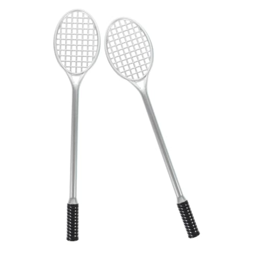 Mikikit 2 Stück Gel Kugelschreiber Badminton Schläger Design Spitze Schwarze Niedliche Büro Schreibstifte für Notizen Skizzieren und Dekoration von Mikikit