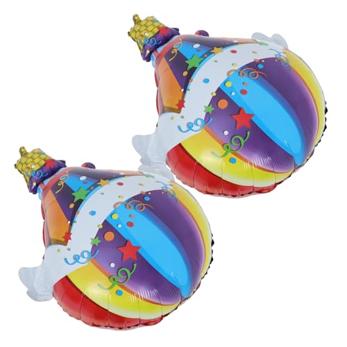 Mikikit 2 Stück Heißluftballon alles zum geburtstag folienballons Regenbogen-Partydekorationen Reise-Party-Ballons Aluminiumfolie Mikikit 2 Stück Heißluftballon alles zum geburtstag folienballons Regenbogen-Partydekorationen Reise-Party-Ballons Aluminiumfolie von Mikikit