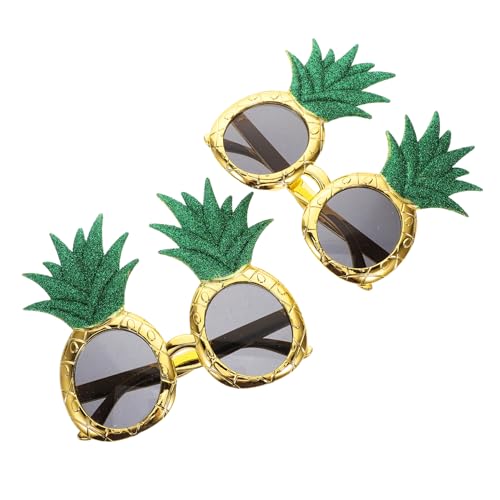 Mikikit 2 Stück Lustige Ananas Sonnenbrillen Tropische Hawaii Partybrille Robustes Material Auffälliges Design für Strand Karneval und Luau Feierlichkeiten Mikikit 2 Stück Lustige Ananas Sonnenbrillen Tropische Hawaii Partybrille Robustes Material Auffälliges Design für Strand Karneval und Luau Feierlichkeiten von Mikikit