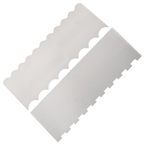 Mikikit 2 Stück Sahnespatel Creme Kochen Fondant Zuckerguss-Spatel Gadgets Spachtel zum Backen Metallspatel Pfannenwender für Küchenzwecke Rostfreier Stahl Silver Mikikit 2 Stück Sahnespatel Creme Kochen Fondant Zuckerguss-Spatel Gadgets Spachtel zum Backen Metallspatel Pfannenwender für Küchenzwecke Rostfreier Stahl Silver von Mikikit