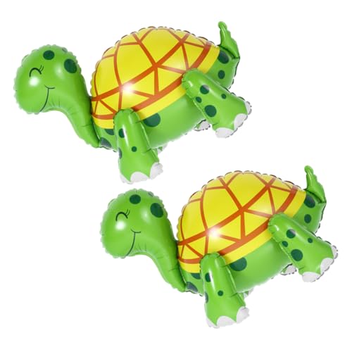 Mikikit 2 Stück Schildkrötenballon Gefälligkeiten für Partyballons aufblasbare Tiere süße Tierballons aufblasbare Ballondekoration Partyzubehör Dekorationsparty Folienballon Aluminiumfolie von Mikikit