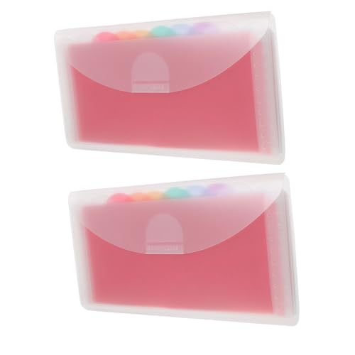 Mikikit 2 Stück Teiliges Fächer Mini Fächermappe Kunststoff Kleiner und Quittungs Organizer Robuster Multifunktionaler Dateiordner für Büro und Haushalt Tragbar und Langlebig von Mikikit