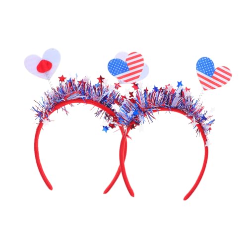 Mikikit 2 Stück Teiliges Unabhängigkeitstag Haarband mit Love Letter Design Patriotische Haaraccessoires für Frauen und Stilvolles Stirnband für Party und Memorial Day Feier Mikikit 2 Stück Teiliges Unabhängigkeitstag Haarband mit Love Letter Design Patriotische Haaraccessoires für Frauen und Stilvolles Stirnband für Party und Memorial Day Feier von Mikikit