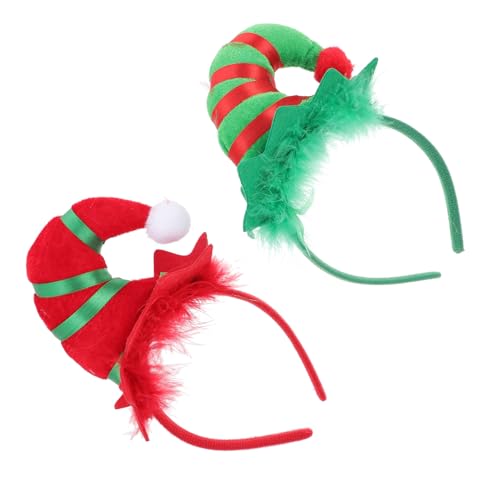 Mikikit 2 Stück Weihnachts Haarschmuck mit Glocken und Federn Stabiles Party Haarband in Weihnachtsmützen Form Festliches Stirnband für Mädchen und Erwachsene Passend und Zufällige Farbe Mikikit 2 Stück Weihnachts Haarschmuck mit Glocken und Federn Stabiles Party Haarband in Weihnachtsmützen Form Festliches Stirnband für Mädchen und Erwachsene Passend und Zufällige Farbe von Mikikit