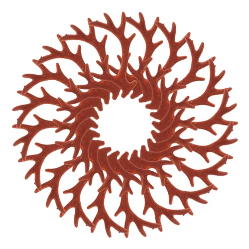 Mikikit 20 Stück Teiliges Beflockte Hirschgeweihe in Kaffeebraun DIY Haarreif Zubehör für Weihnachtskopfschmuck Weiche Leichte Geweih Applikationen zum Basteln und Dekorieren Einfach zu Mikikit 20 Stück Teiliges Beflockte Hirschgeweihe in Kaffeebraun DIY Haarreif Zubehör für Weihnachtskopfschmuck Weiche Leichte Geweih Applikationen zum Basteln und Dekorieren Einfach zu von Mikikit