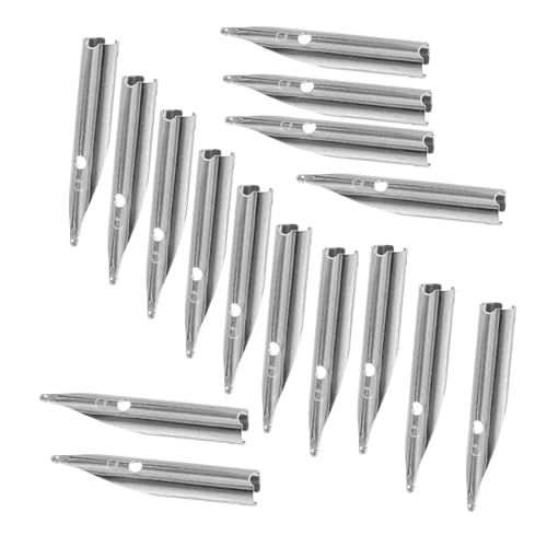 Mikikit 20 Stück Teiliges Kalligraphie Ersatzfedern Pen Nibs aus Langlebig und Verschleißfest Passend für Schreibfedern und Füllfederhalter Installieren für Kunst Schreiben und Signieren von Mikikit