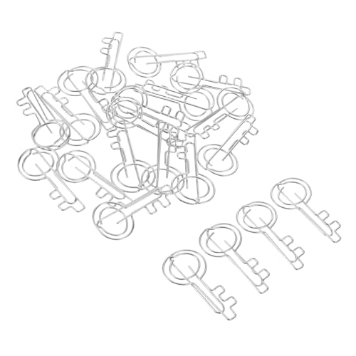 Mikikit 20 Stück Teiliges Kleine Metall Büroklammern in Schlüssel Form Silberfarbene Paperclips für Organizer Scrapbooking Planer Schule Büro Vielseitig Einsetzbare Lesezeichen und von Mikikit
