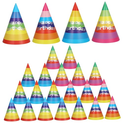 Mikikit 20 Stück Teiliges Partyhüte aus Papier Bunte Kleine Geburtstagshüte Konische Regenbogen Partyhüte Leichte Geburtstagsdekoration für Damen und Herren Bequem und Langlebig Mikikit 20 Stück Teiliges Partyhüte aus Papier Bunte Kleine Geburtstagshüte Konische Regenbogen Partyhüte Leichte Geburtstagsdekoration für Damen und Herren Bequem und Langlebig von Mikikit