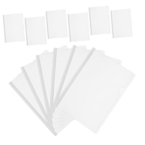 Mikikit 20 Stück Teiliges Transparenter Berichtsmappen mit Weißen Schiebestangen Langlebige Kunststoff Ordner Multifunktionale Aktenhalter Praktische Büroorganisation Leicht Mikikit 20 Stück Teiliges Transparenter Berichtsmappen mit Weißen Schiebestangen Langlebige Kunststoff Ordner Multifunktionale Aktenhalter Praktische Büroorganisation Leicht von Mikikit