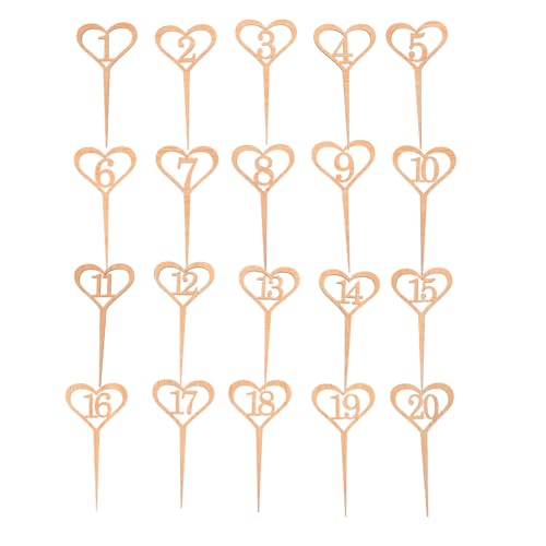 Mikikit 20 Stück Tischkarten Aus Holz Für Den Tisch Mit Love Seat Schildern Hochzeitsdekorationen Tischnummernschilder Barschilder Tischkarten Für Hochzeiten von Mikikit