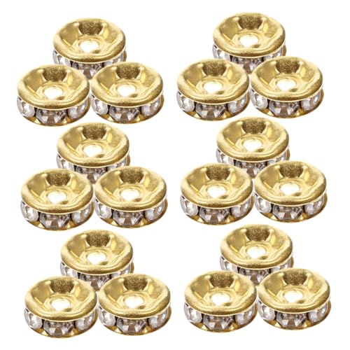 Mikikit 200Stücke Wasser Diamant Abstandsperlen DIY Schmuckherstellung Strass Spacer Beads mit Großem für Armbänder und Ohrringe Vielseitige Basteloptionen Mikikit 200Stücke Wasser Diamant Abstandsperlen DIY Schmuckherstellung Strass Spacer Beads mit Großem für Armbänder und Ohrringe Vielseitige Basteloptionen von Mikikit