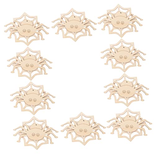 Mikikit 20Stücke DIY Holzscheiben für Halloween Unvollendete Spinnenweb und Spinnen Ausschnitte Basteln Familie Mikikit 20Stücke DIY Holzscheiben für Halloween Unvollendete Spinnenweb und Spinnen Ausschnitte Basteln Familie von Mikikit