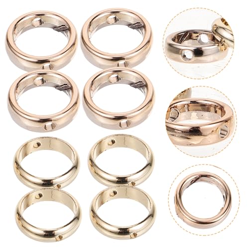Mikikit 20Stücke DIY Perlenrahmen Runde Distanzperlen für Schmuckherstellung Doppelloch Rahmen für Armbänder und Halsketten Handwerkskunst Breites Anwendungsspektrum von Mikikit