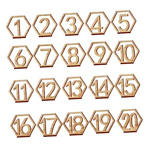 Mikikit 20Stücke Holz Tischnummern Holz Aufsteller Für Hochzeiten Und Veranstaltungen Langlebig Und Für Cafés Und Restaurants Mikikit 20Stücke Holz Tischnummern Holz Aufsteller Für Hochzeiten Und Veranstaltungen Langlebig Und Für Cafés Und Restaurants von Mikikit
