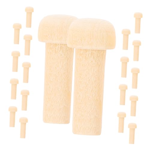 Mikikit 20Stücke Mini Achsstifte Holz Unlackierte DIY Stifte für Möbel und Spielzeugbau Langlebige Holzklammern für Projekte von Mikikit