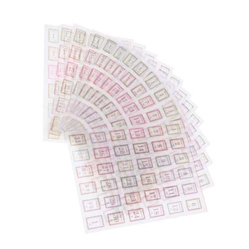 Mikikit 24 Stück Tage Planer Aufkleber Teilig Selbstklebend mit Monats und Wochenkalendern Bunte Sticker für Kalender Notizbuch Scrapbook und Planer Organizer Mikikit 24 Stück Tage Planer Aufkleber Teilig Selbstklebend mit Monats und Wochenkalendern Bunte Sticker für Kalender Notizbuch Scrapbook und Planer Organizer von Mikikit