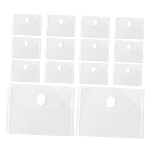 Mikikit 24 Stück Teiliges Transparente Wasserdichte Dokumentenumschläge aus Dickem PP Material mit und Vielseitig für Quittungen Belege Fotos und Kleine Papiere von Mikikit