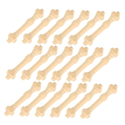 Mikikit 24Stücke Dollhouse Zubehör Miniaturtreppe Handläufe Spindeln Holz Unvollendete Puppenhausmöbel für DIY Flexibles Dekorationszubehör Mikikit 24Stücke Dollhouse Zubehör Miniaturtreppe Handläufe Spindeln Holz Unvollendete Puppenhausmöbel für DIY Flexibles Dekorationszubehör von Mikikit
