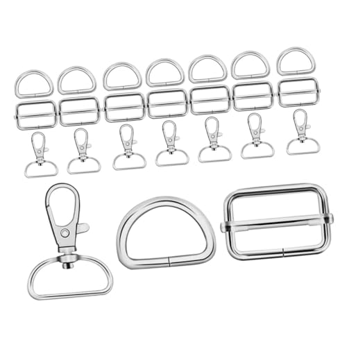 Mikikit 24Stücke Teiliges Metall D Ring Schnapphaken und Schwenkfederhaken für Handtaschen und DIY Projekte Langlebige und Robuste Verbindungselemente für Schlüsselanhänger Rucksäcke Mikikit 24Stücke Teiliges Metall D Ring Schnapphaken und Schwenkfederhaken für Handtaschen und DIY Projekte Langlebige und Robuste Verbindungselemente für Schlüsselanhänger Rucksäcke von Mikikit
