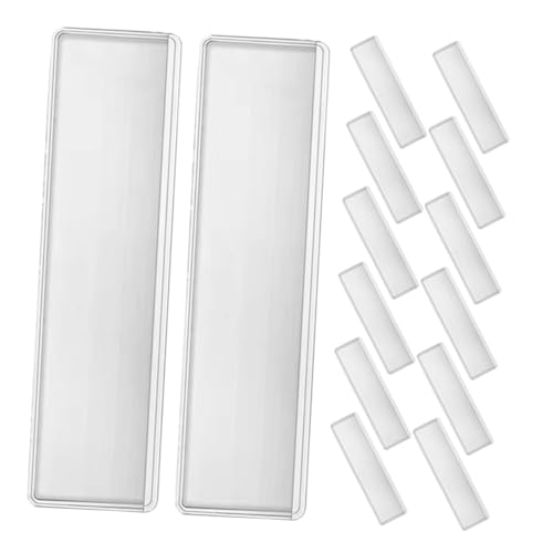 Mikikit 25 Stück Selbstklebende Transparente PVC Etikettenhalter Wasserfest für Büroregale Aktenordner Schubladen Label Taschen zur Dokumenten und Lagerbeschriftung von Mikikit
