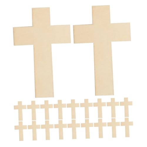 Mikikit 25Stücke Unvollendete Holzkreuze für DIY Leere Holzornamente für Handwerksprojekte für Wanddekoration und Mikikit 25Stücke Unvollendete Holzkreuze für DIY Leere Holzornamente für Handwerksprojekte für Wanddekoration und von Mikikit