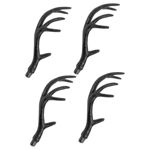 Mikikit 2Paare Künstliche Kunststoff Hirschgeweihe für DIY Kopfschmuck Mittelgroße Halloween Stirnbänder für Bastelprojekte von Mikikit
