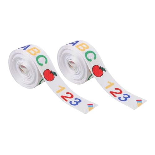 Mikikit 2Rolle Schulband zum Basteln Schulthema Dekoration Vielseitig Einsetzbar für Haarschmuck und Geschenkverpackung für Lehrer und Schulanfang Einfache Handhabung Mikikit 2Rolle Schulband zum Basteln Schulthema Dekoration Vielseitig Einsetzbar für Haarschmuck und Geschenkverpackung für Lehrer und Schulanfang Einfache Handhabung von Mikikit