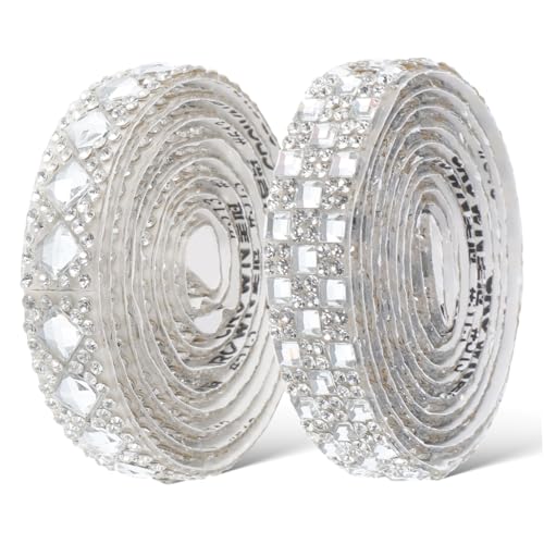 Mikikit 2Rollen Selbstklebendes Strassband Funkelnde Glitzerbänder mit Glasstrass für DIY Projekte Kleidung Dekoration und Handwerk Breit Große Handgefertigte Mikikit 2Rollen Selbstklebendes Strassband Funkelnde Glitzerbänder mit Glasstrass für DIY Projekte Kleidung Dekoration und Handwerk Breit Große Handgefertigte von Mikikit