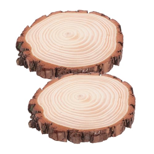 Mikikit 2Stücke Große Naturholzscheiben mit Rinde Unbehandelte Runde Holzornamente zum Basteln für Hochzeiten und DIY Projekte Mikikit 2Stücke Große Naturholzscheiben mit Rinde Unbehandelte Runde Holzornamente zum Basteln für Hochzeiten und DIY Projekte von Mikikit