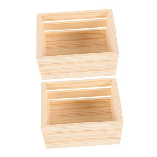 Mikikit 2Stücke Kleine Hölzerne Aufbewahrungskisten Robustem Holz Holzkörbe für Puppenhaus Dekoration und Mikro Landschaften Rustikales Design mit Authentischen Details Mikikit 2Stücke Kleine Hölzerne Aufbewahrungskisten Robustem Holz Holzkörbe für Puppenhaus Dekoration und Mikro Landschaften Rustikales Design mit Authentischen Details von Mikikit
