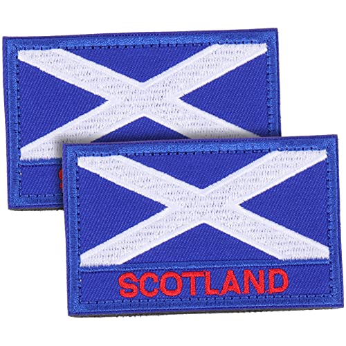 Mikikit 2Stücke Schottland Flagge Patches Gestickte Nationalflagge Aufnäher für Kleidung Rucksäcke und Mehr DIY Dekoration für Festivals und Partys von Mikikit