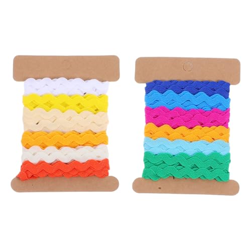 Mikikit 2Stücke Wellenband Geschenkverpackungsstreifen für DIY Bastelprojekte Farben pro für Hochzeiten Partys Dekorationen und Mehr von Mikikit