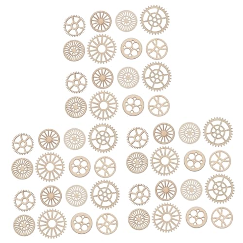 Mikikit 3 Sätze Holzwanddekoration Wohnkultur Ornament Kunsthandwerk Ausrüstungsdekor Im Industriestil Getriebe Handwerkliches Handwerksanhänger Holzanhänger 100 Stück * 3 von Mikikit