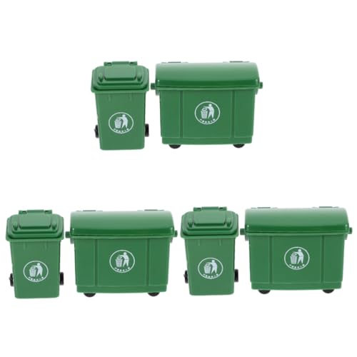Mikikit 3 Sätze Modell eines Sanitär-Mülleimers klein Kücheneimer Puppenhaus-Miniaturen Abfall puppenhaus zubehör Miniatur-Mülleimermodell Mini-Hausdekoration Plastik Green Mikikit 3 Sätze Modell eines Sanitär-Mülleimers klein Kücheneimer Puppenhaus-Miniaturen Abfall puppenhaus zubehör Miniatur-Mülleimermodell Mini-Hausdekoration Plastik Green von Mikikit