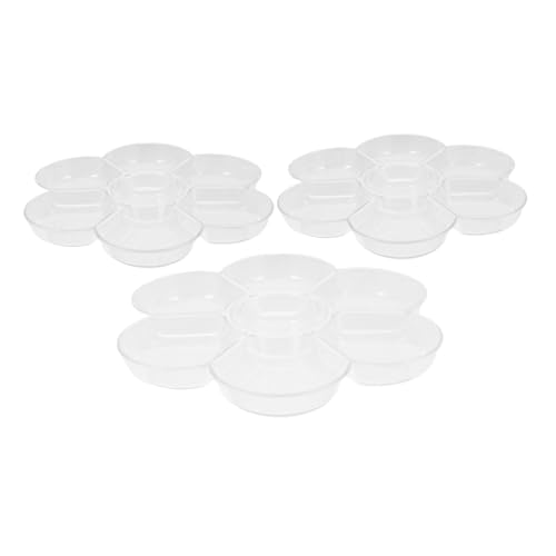 Mikikit 3 Stück Fächer Transparentes Mischpalette Leichtes Vielseitiges Farbmischtablett für Öl und Aquarellfarben Tragbar für Anfänger und Künstler Präzise Farbkontrolle von Mikikit