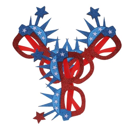 Mikikit 3 Stück Patriotic Party Sonnenbrillen Unabhängigkeitstag Rot Weiß Blau Stern Krone Design Lustige Brille für Erwachsene Komfortabel und Auffällig für Amerikanische Feier Mikikit 3 Stück Patriotic Party Sonnenbrillen Unabhängigkeitstag Rot Weiß Blau Stern Krone Design Lustige Brille für Erwachsene Komfortabel und Auffällig für Amerikanische Feier von Mikikit