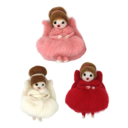 Mikikit 3 Stücke DIY Wollfilz Engel Mädchen Puppe Schlüsselanhänger Anhänger Handgemachte Niedliche Tanzende Figur Ornament Plüsch Tasche Charme Für Weihnachten Baum Dekorationen Mikikit 3 Stücke DIY Wollfilz Engel Mädchen Puppe Schlüsselanhänger Anhänger Handgemachte Niedliche Tanzende Figur Ornament Plüsch Tasche Charme Für Weihnachten Baum Dekorationen von Mikikit