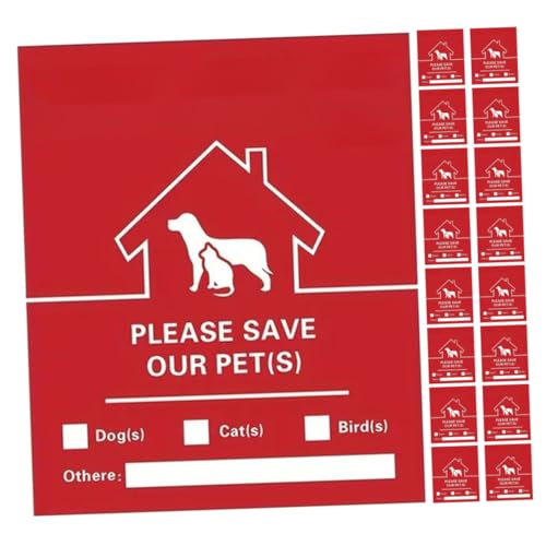 Mikikit 30 Blatt Notfall Aufkleber Fensteraufkleber Rettungsaufkleber für Haustiere Selbstklebend Warnzeichen Hunde Sicherheitsaufkleber für Schnelle Identifikation bei Notfällen Mikikit 30 Blatt Notfall Aufkleber Fensteraufkleber Rettungsaufkleber für Haustiere Selbstklebend Warnzeichen Hunde Sicherheitsaufkleber für Schnelle Identifikation bei Notfällen von Mikikit