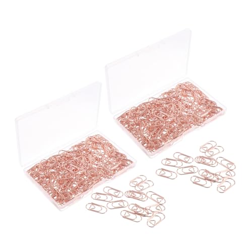 Mikikit 300 Stück Mini Büroklammern Herzform Roségold Stabile Metall Clips für Büro Schule und Kreative Bastelprojekte Zuverlässige Lesezeichen und Dokumentenhalter Dekorative von Mikikit