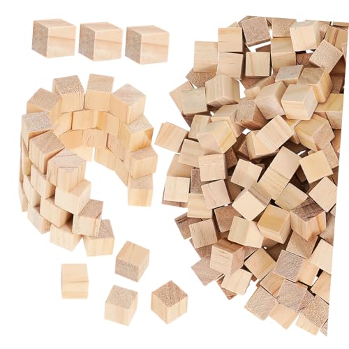 Mikikit 300Stücke Holzwürfel Kiefernholz Unfertige Holzblöcke zum Basteln Blanko Holzquadrate für Projekte Leicht zu Bemalen und Dekorieren Mikikit 300Stücke Holzwürfel Kiefernholz Unfertige Holzblöcke zum Basteln Blanko Holzquadrate für Projekte Leicht zu Bemalen und Dekorieren von Mikikit