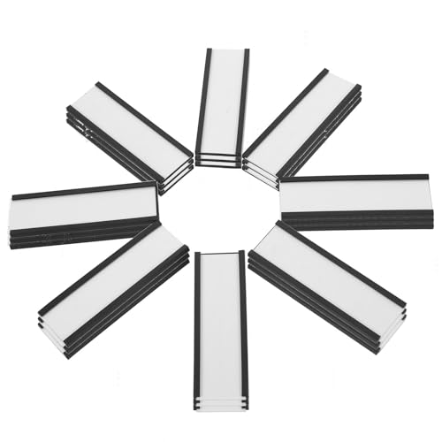 Mikikit 30Stücke Magnetische Etikettenhalter Transparent für Einstecketiketten für Lagerregale Maschinen und Schließfächer Langlebig und Leicht Lesbar von Mikikit