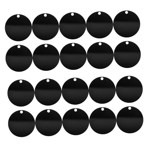 Mikikit 30Stücke Mini Runde Acrylrohlinge für Schlüsselanhänger DIY Zubehör Doppelseitige Leere Acrylscheiben für Bastelprojekte und Designs von Mikikit